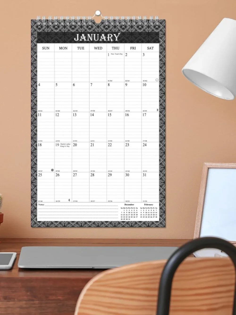 2027 Wall Calendar Spiral-bound Twin-Wire Binding - 12 Months 11